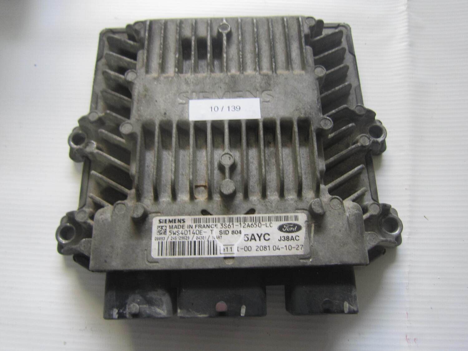 10-139 Centralina Motore Siemens 5WS40140E-T 5WS40140ET 3S61-12A650-LC 3S6112A650LC 5AYC J38AC SID 804 FORD Diesel FIESTA 1.4