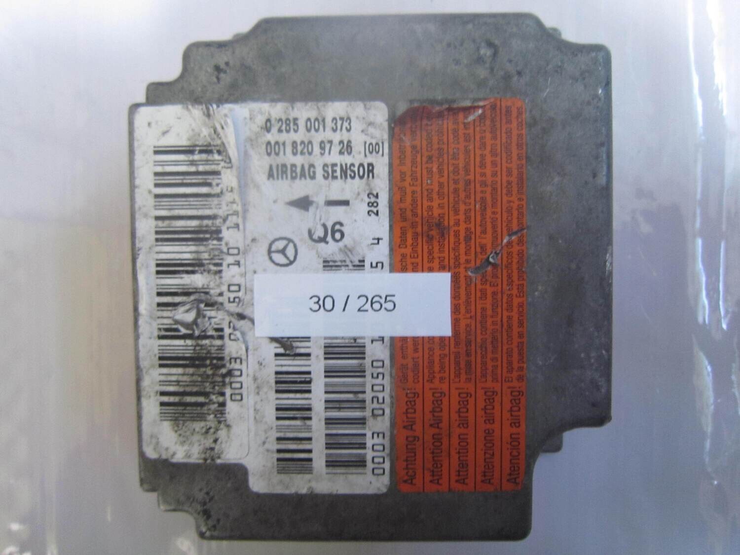 30-265 Centralina Airbag Bosch 0 285 001 373 0285001373 001 820 97 26 0018209726 Q6 Mercedes CLASSE C C 270