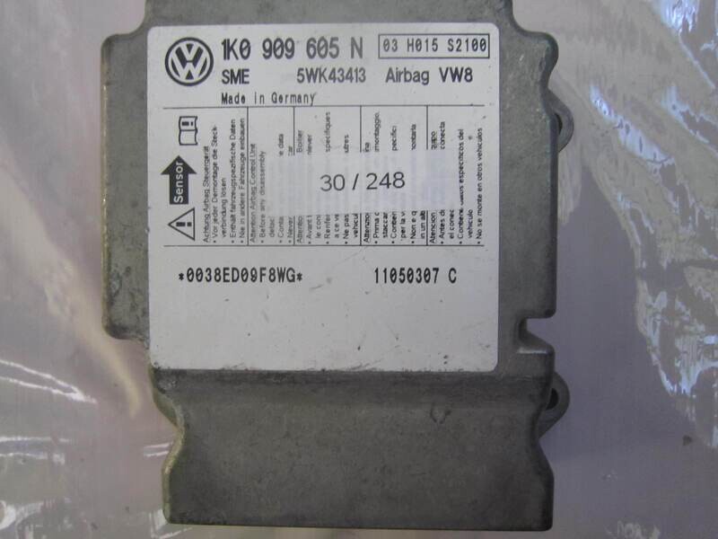 30-248 Centralina Airbag Sme 5WK43413 1K0 909 605 N 1K0909605N 03 H015 S2100 VOLKSWAGEN GOLF