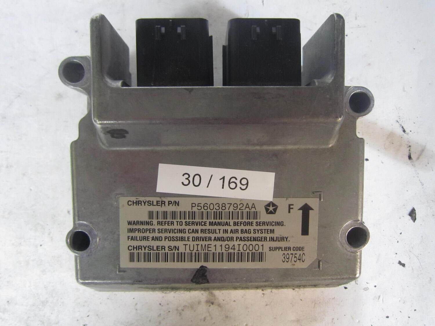 30-169 Centralina Airbag Chrysler P56038792AA 39754C JEEP GRAND CHEROKEE