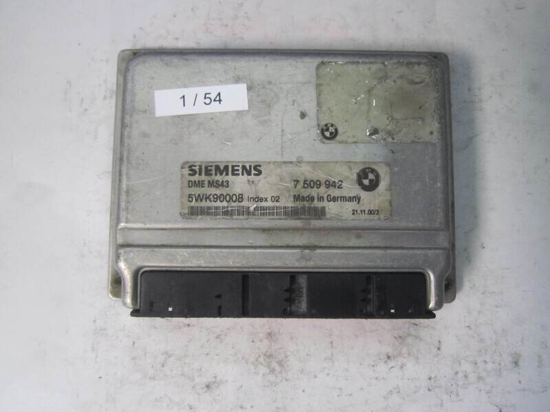 1-54 Centralina Motore Siemens 5WK90008 7 509 942 7509942 DME MS43 BMW Diesel SERIE 3 SERIE 5 2.0