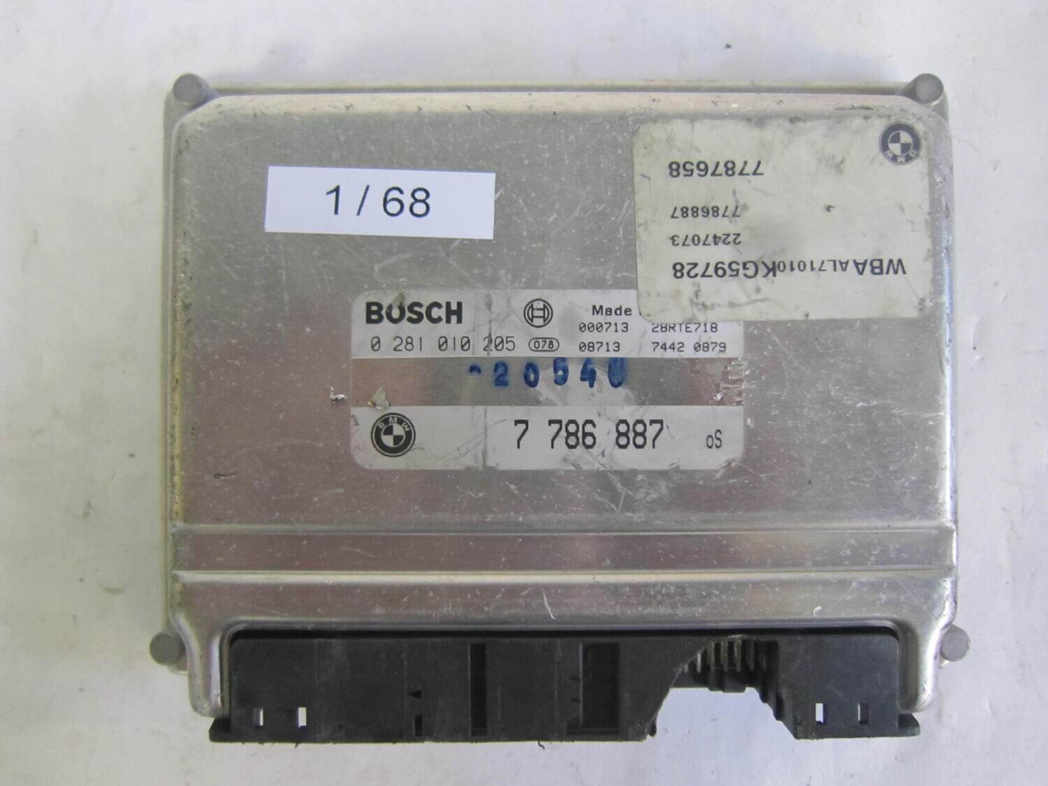 1-68 Centralina Motore Bosch 0 281 010 205 0281010205 7 786 887 7786887 28RTE718 BMW Diesel SERIE 3 320 2.0