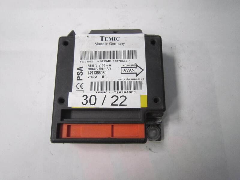 30-22 Centralina Airbag Temic 1491356080 MRSC/G3I/8-A/V MRSCG3I8AV 7122 B4 CITROEN / PEUGEOT C 8