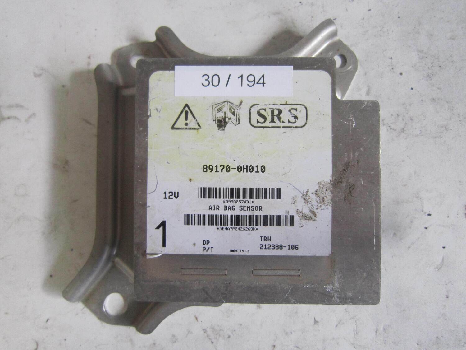 30-194 Centralina Airbag TRW 89170-0H010 891700H010 212388-106 212388106 TOYOTA Generica AYGO