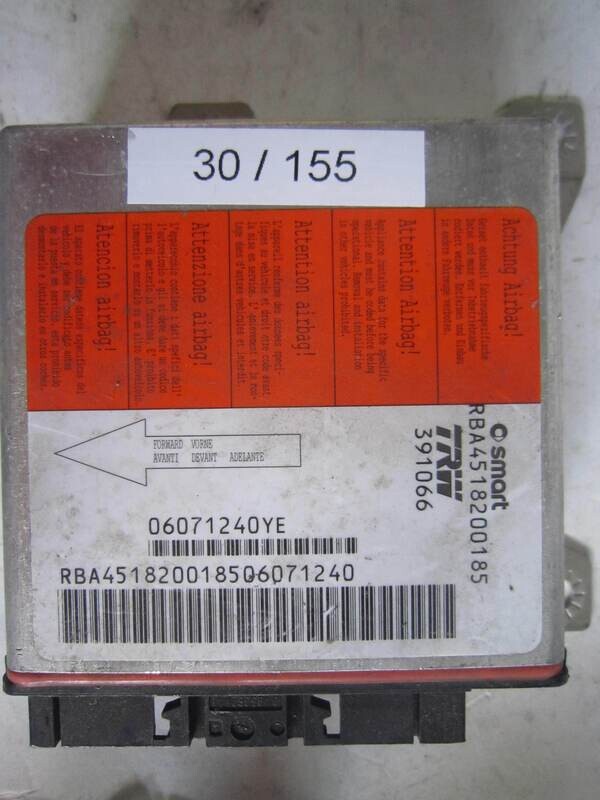 30-155 Centralina Airbag TRW RBA4518200185 391066 4518200185 SMART Generica FORTWO 451 1.0