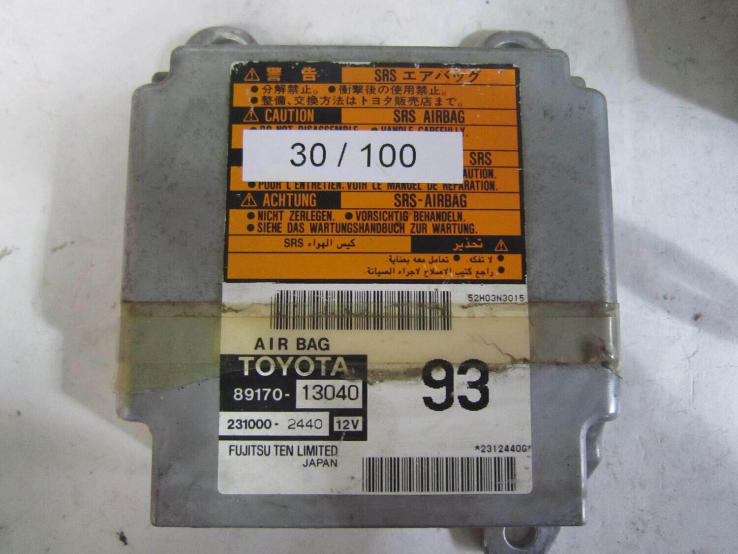 30-100 Centralina Airbag Fujitsu 89170-13040 8917013040 231000-2440 2310002440 TOYOTA COROLLA