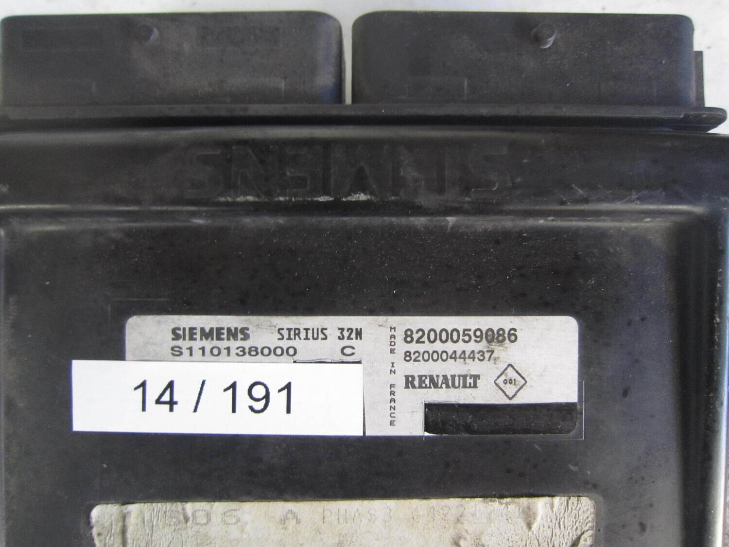 14-191 centralina motore siemens s110138000 c 8200059086 8200044437 sirius 32  renault scenic