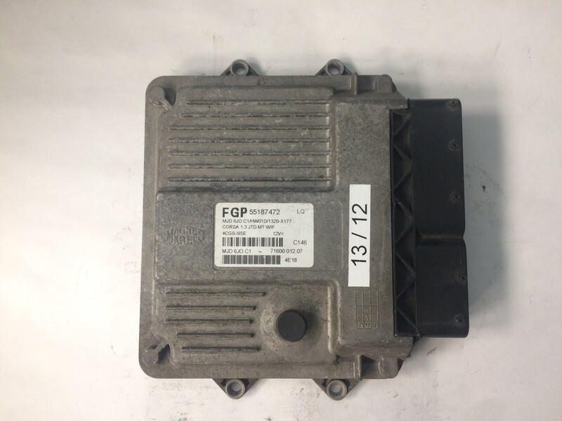13-12 Centralina Motore Magneti Marelli 55187472 MJD 6JO C1 MJD6JOC1 4CGS-5I5E 7160001207 HW01D/1320-X177 OPEL Diesel CORSA 1.3