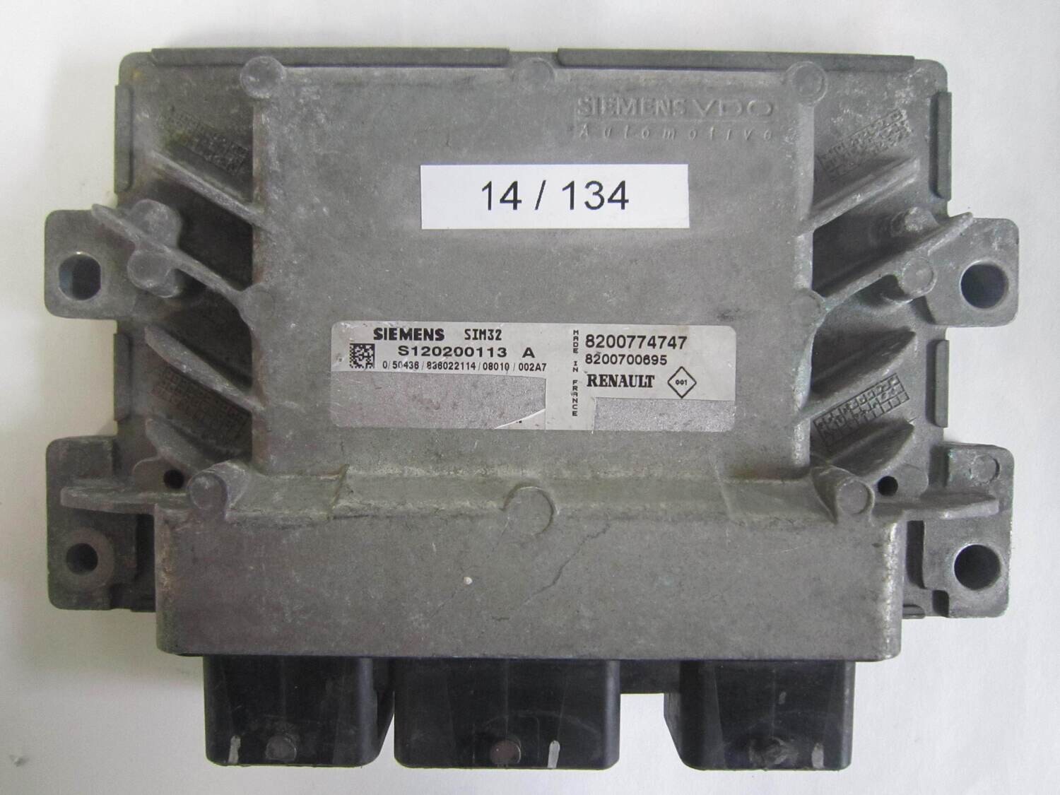 14-134 Centralina Motore Siemens S120200113 A S120200113A 8200774747 8200700695 SIM32  RENAULT BENZINA TWINGO