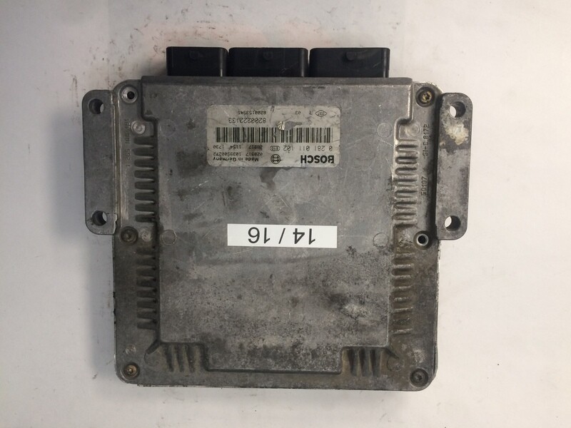 14-16 Centralina Motore Bosch 0281011102 0 281 011 102 8200222133 8200222133 1039S00273  8200153945 8200153945   RENAULT  LAGUNA 1.9 DCI