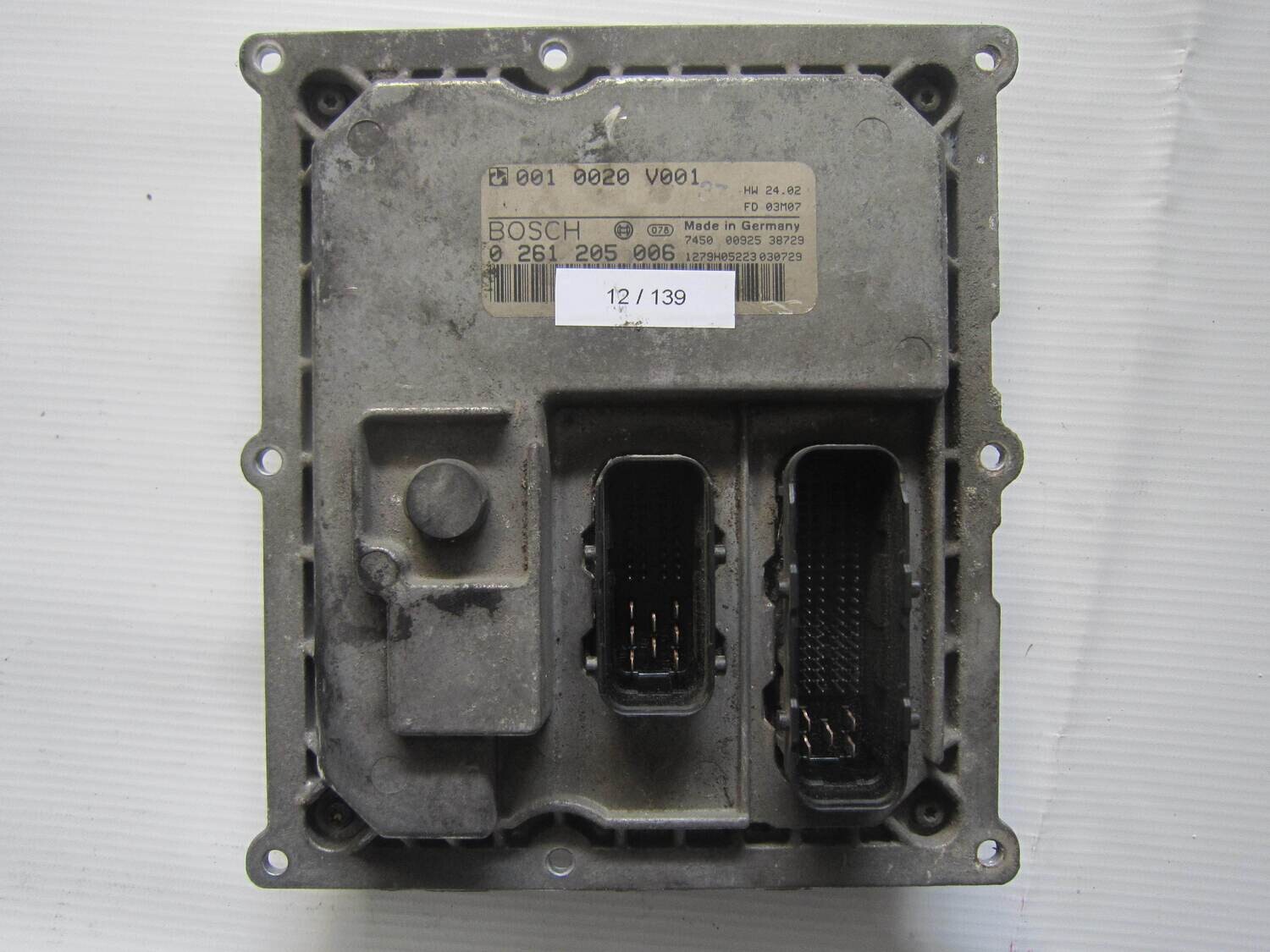12-139 Centralina Motore Bosch 0 261 205 006 0261205006 001 0020 V001 0010020V001 1279H04994 SMART Benzina FORTWO 451 1.0