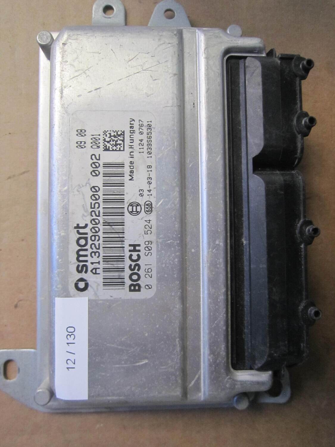 12-130 Centralina Motore Bosch 0 261 S09 524 0261S09524 A1329002500 1039S65301 SMART Benzina FORTWO 451 1.0