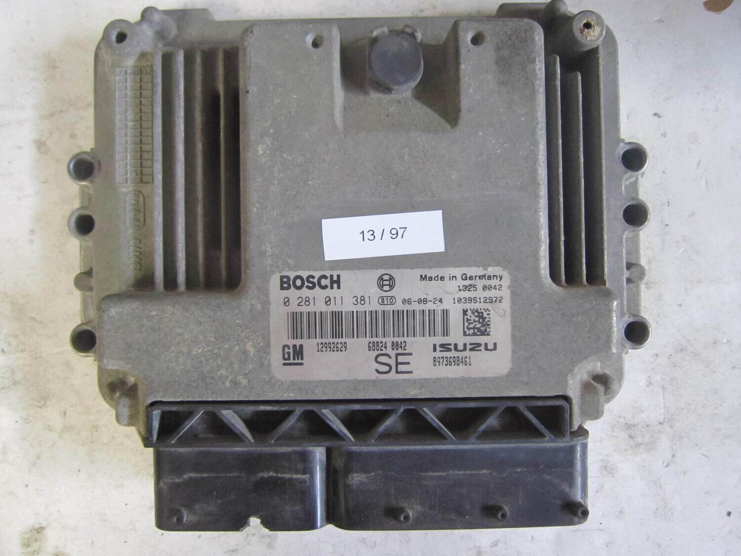 13-97 Centralina Motore Bosch 0 281 011 381 0281011381 8973698461 1039S12972 12992629 OPEL Diesel ASTRA
