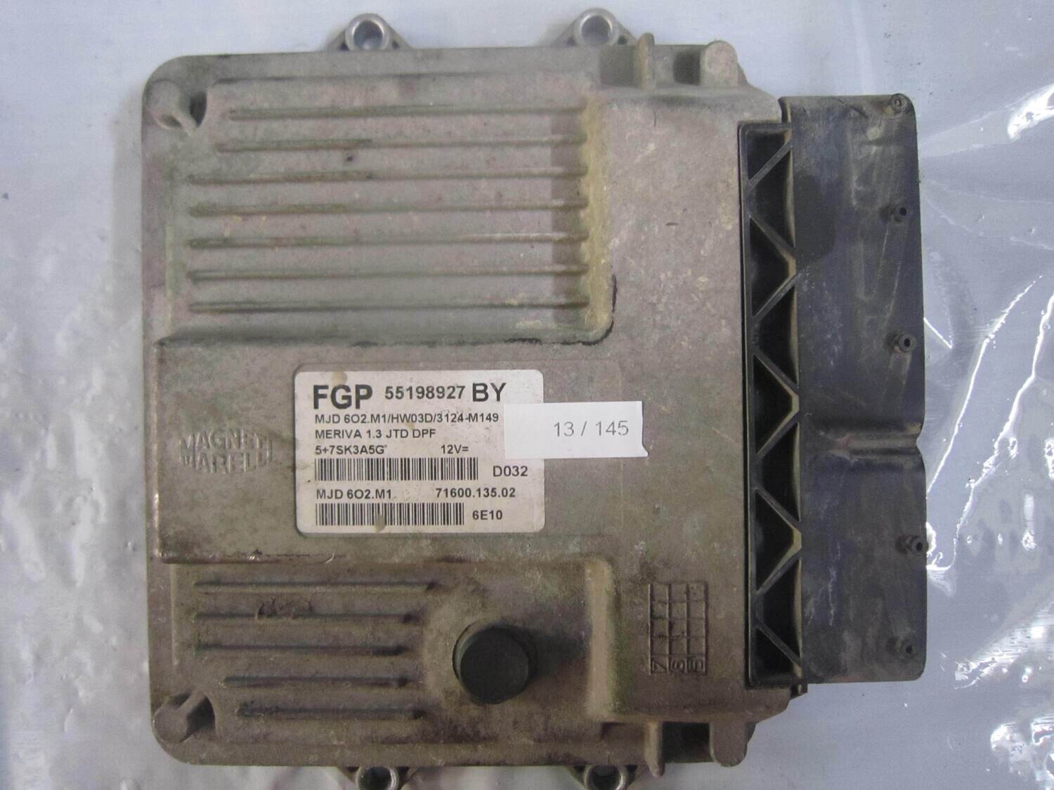 13-145 Centralina Motore Magneti Marelli 55198927   MJD 6O2.M1 71600.135.02 HW03D/3124-M149  OPEL DIESEL MERIVA