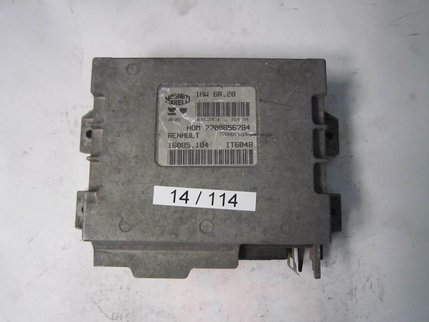 14-114 Centralina Motore Magneti Marelli 7700856784 7700871780 IAW 6R.20 16085104 RENAULT Benzina TWINGO 1.2