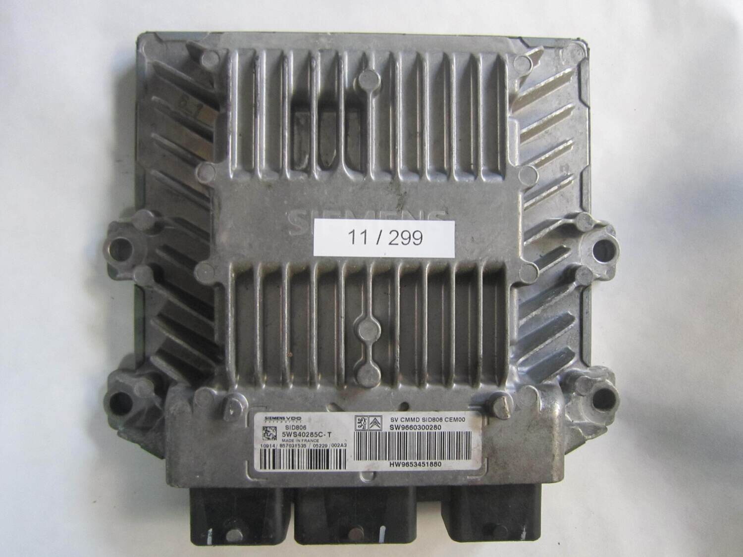 11-299 Centralina Motore Siemens 5WS40285C-T 5WS40285CT 9660300280 SID806 9653451880 CITROEN / PEUGEOT VARIE 1.4