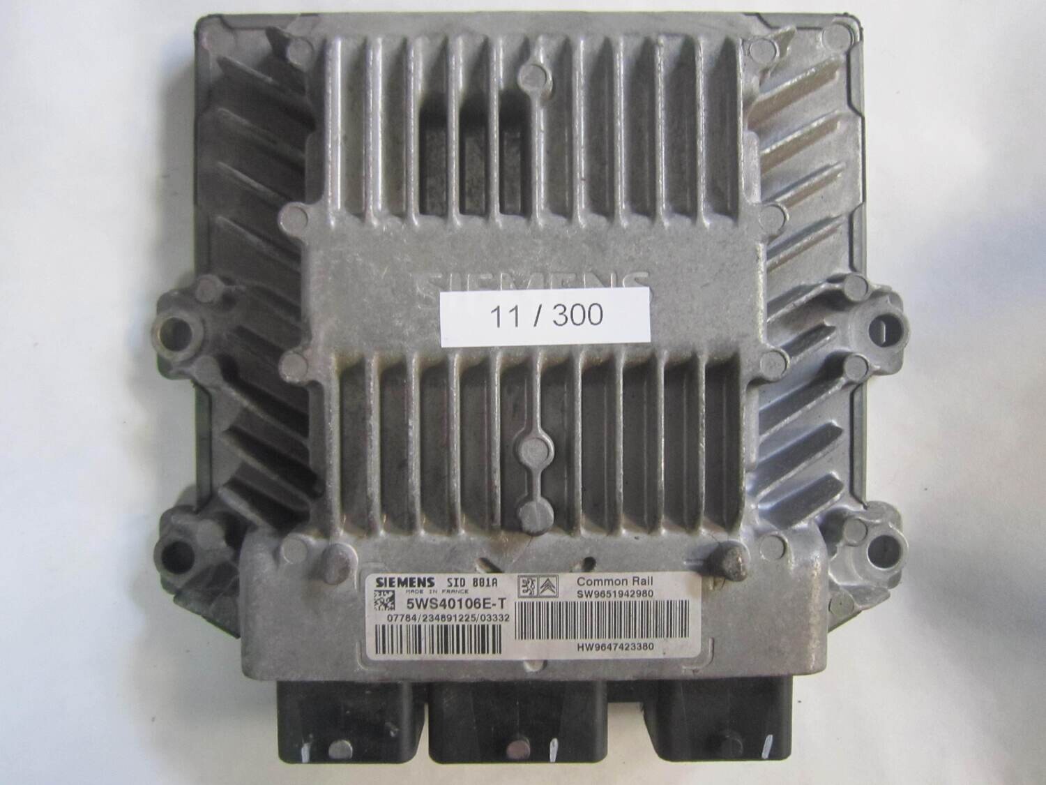 11-300 Centralina Motore Siemens 5WS40106E-T 5WS40106ET SW9651942980 HW9647423380 SID 801A CITROEN / PEUGEOT VARIE 2.O