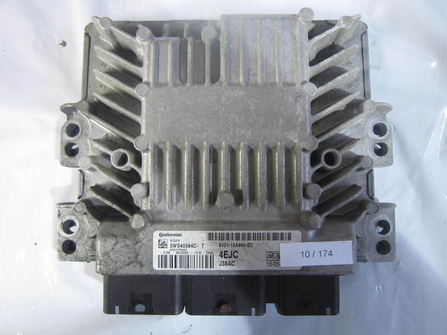10-174 Centralina Motore Continental 5WS40584C-T 5WS40584CT 8V21-12A650-EC 4EJC J38AC SID 206  FORD Diesel C-MAX