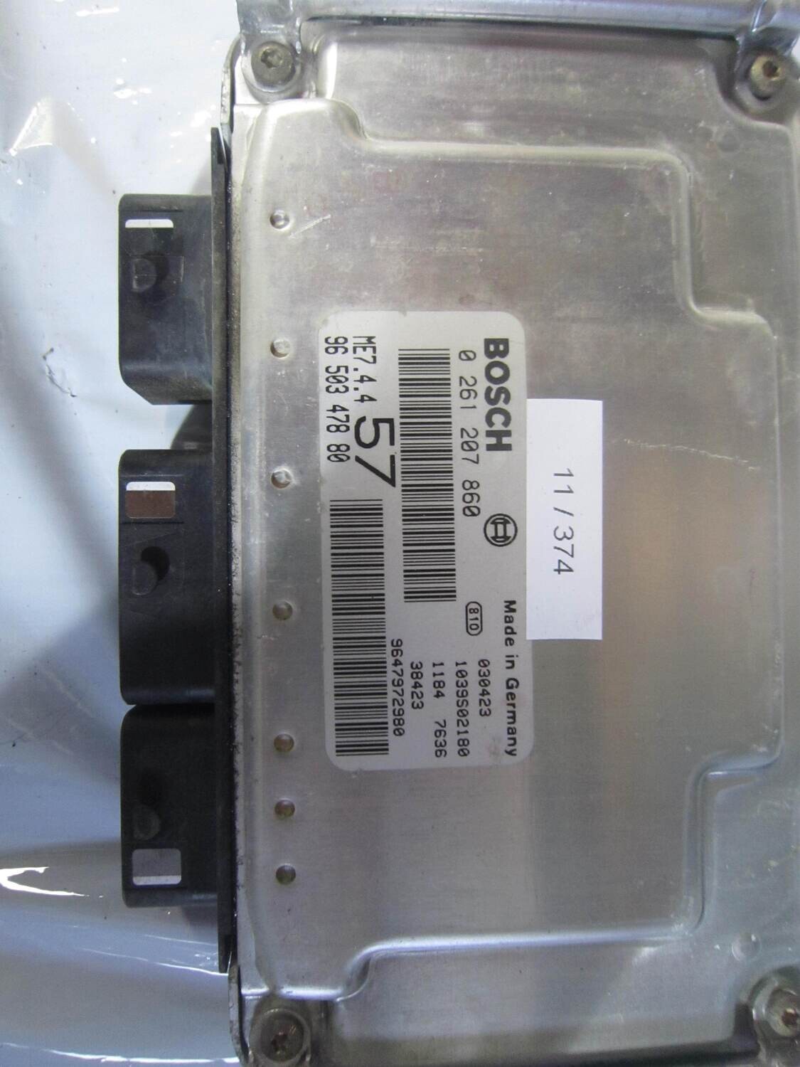 11-374 Centralina Motore Bosch 0 261 207 860 0261207860 96 503 478 80 9650347880 1039S02180 ME7.4.4 CITROEN / PEUGEOT Benzina C 3 1.6