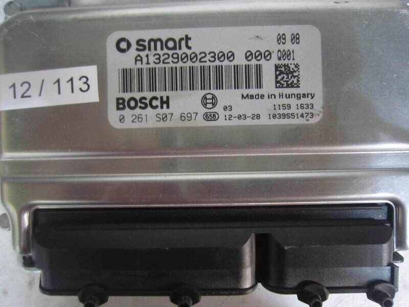 12-113 Centralina Motore Bosch 0 261 S07 697 0261S07697 A1329002300 1039S51473 SMART Benzina FORTWO 451 1.0