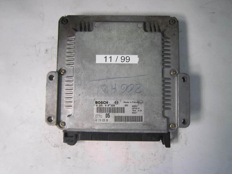 11-99 Centralina Motore Bosch 0 281 010 250 0281010250 96 370 899 80 9637089980 28FM0167 EDC15C2 CITROEN / PEUGEOT Diesel 206 2.0