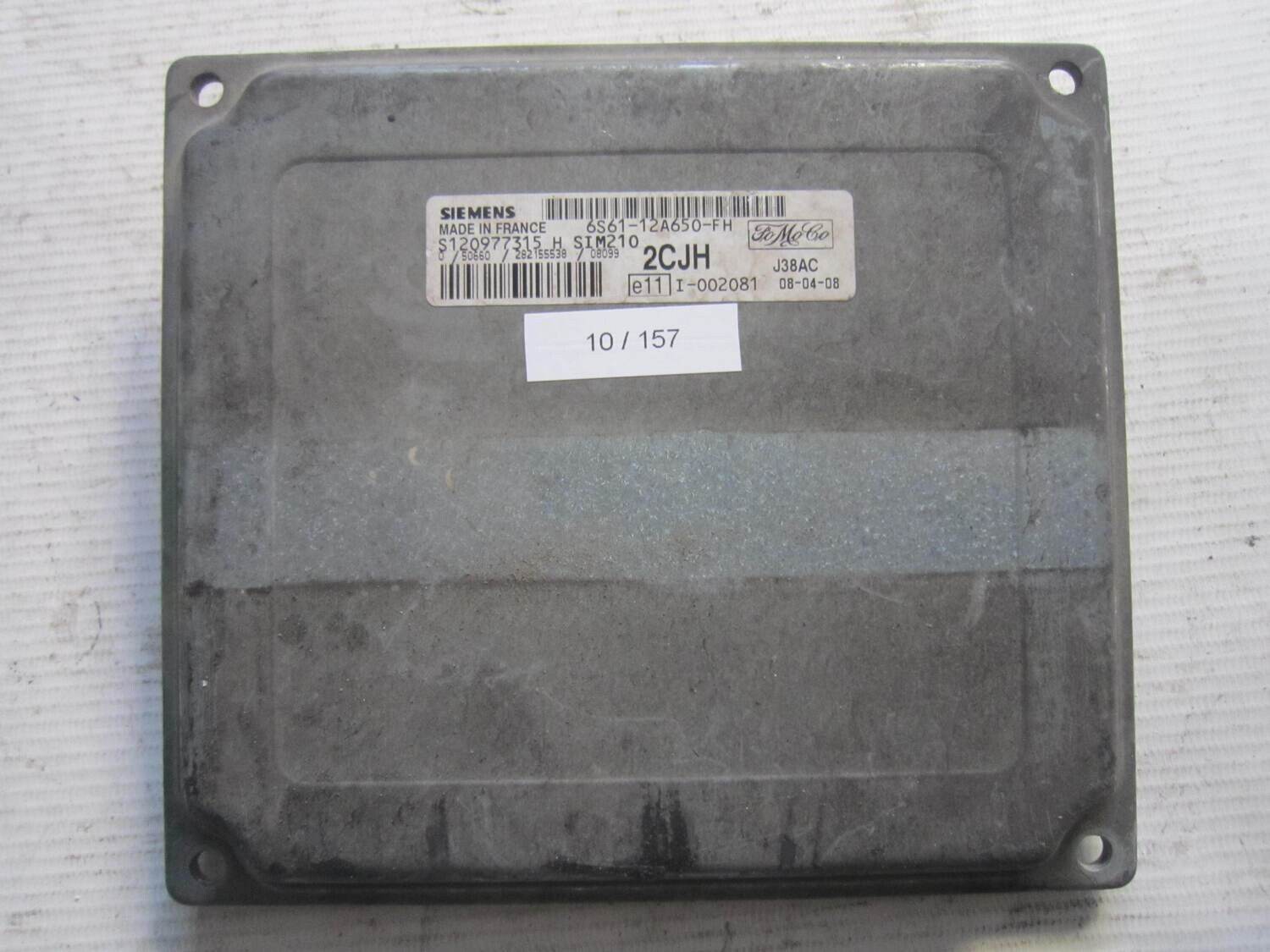 10-157 Centralina Motore Siemens S120977315 H S120977315H 6S61-12A650-FH 6S6112A650FH SIM210 2CJH J38AC FORD Benzina FIESTA 1.4