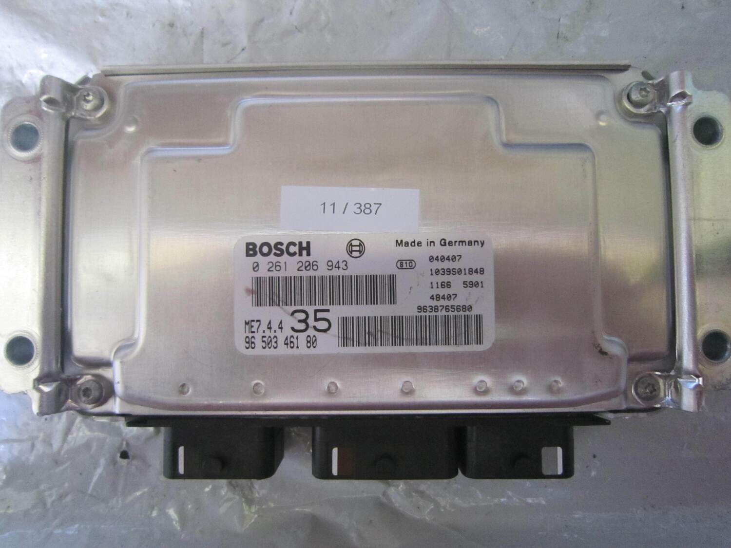 11-387 Centralina Motore Bosch 0 261 206 943 0261206943 96 503 461 80 9650346180 1039S01848 ME7.4.4 35 CITROEN / PEUGEOT Benzina 307 1.6