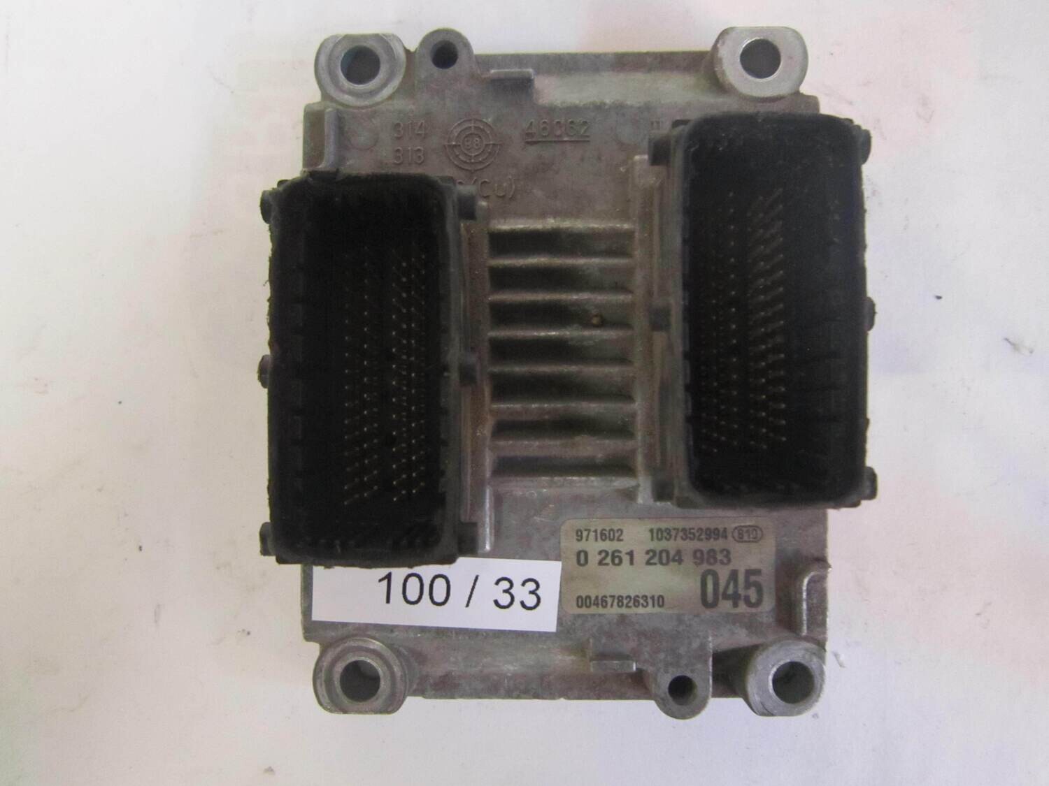 100-33 Centralina Motore Bosch 0261204983 0 261 204 983 971602  1037352994  467826310    ALFA ROMEO / FIAT / LANCIA  PUNTO 1.2 16V