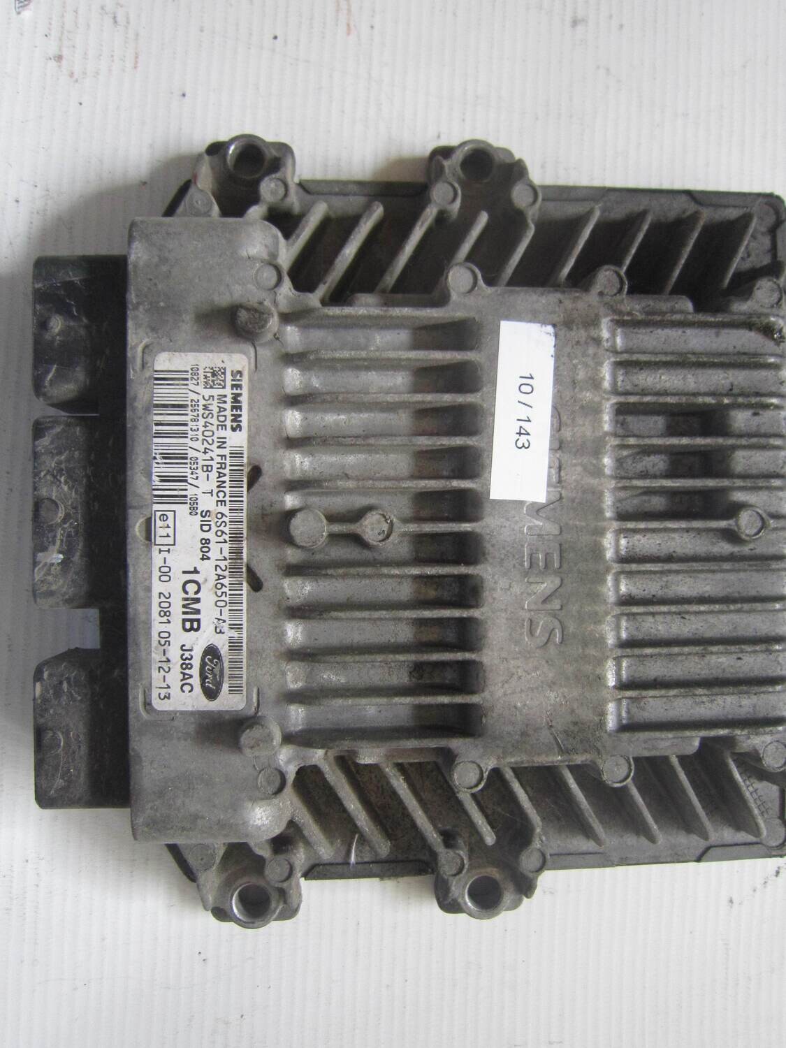 10-143 Centralina Motore Siemens 5WS40241B-T 5WS40241BT 6S61-12A650-AB 6S6112A650AB 1CMB J38AC SID 804 FORD Benzina FIESTA 1.4