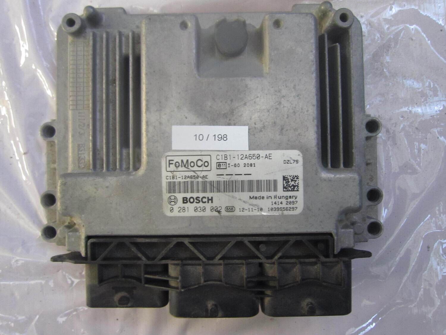 10-198 Centralina Motore Bosch 0 281 030 002 0281030002 C1B1-12A650-AE C1B112A650AE 1039S56297 FORD Diesel FIESTA