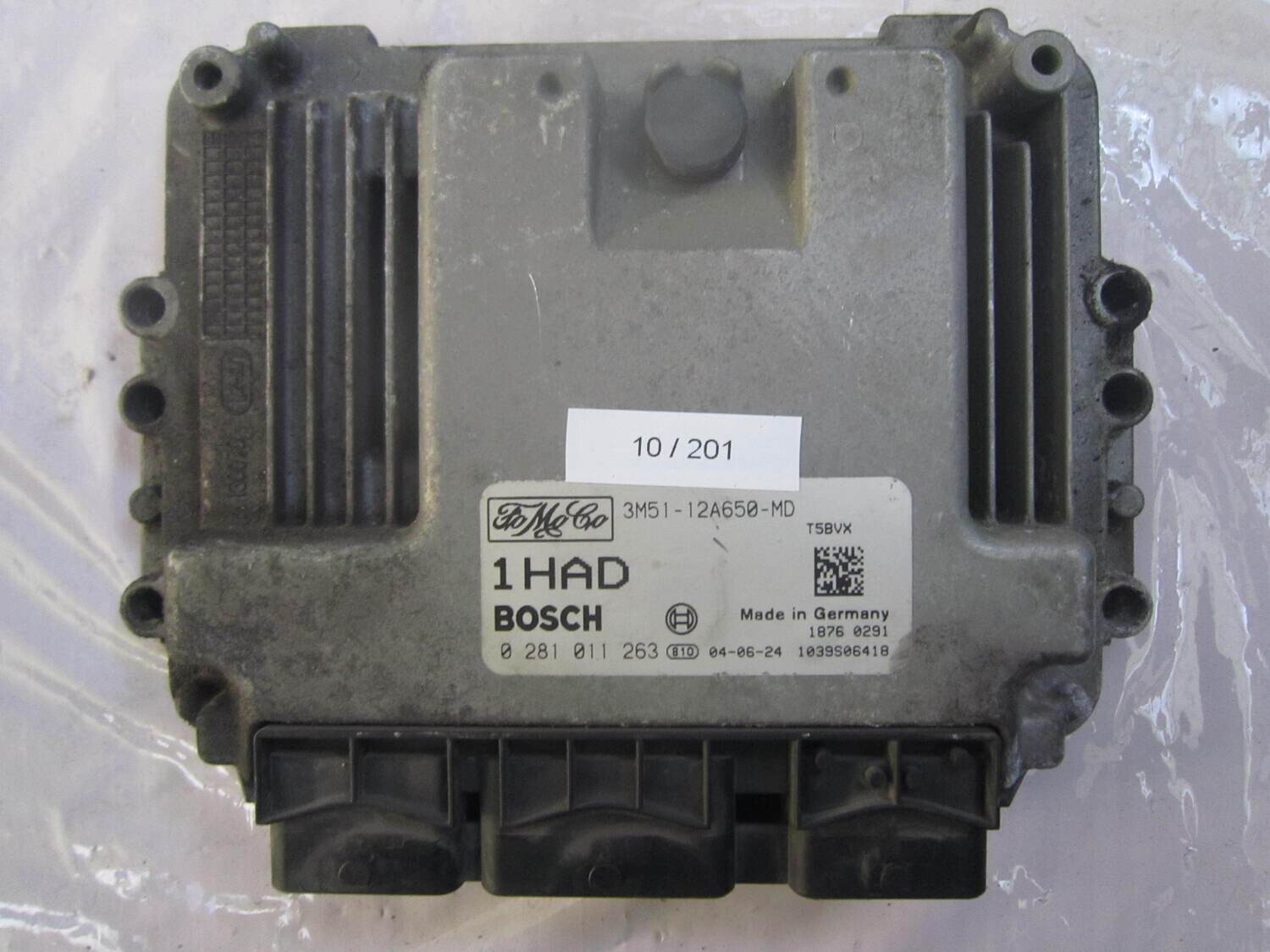 10-201 Centralina Motore Bosch 0 281 011 263 0281011263 3M51-12A650-MA 3M5112A650MA 1039S06418 1HAD FORD Diesel C-MAX