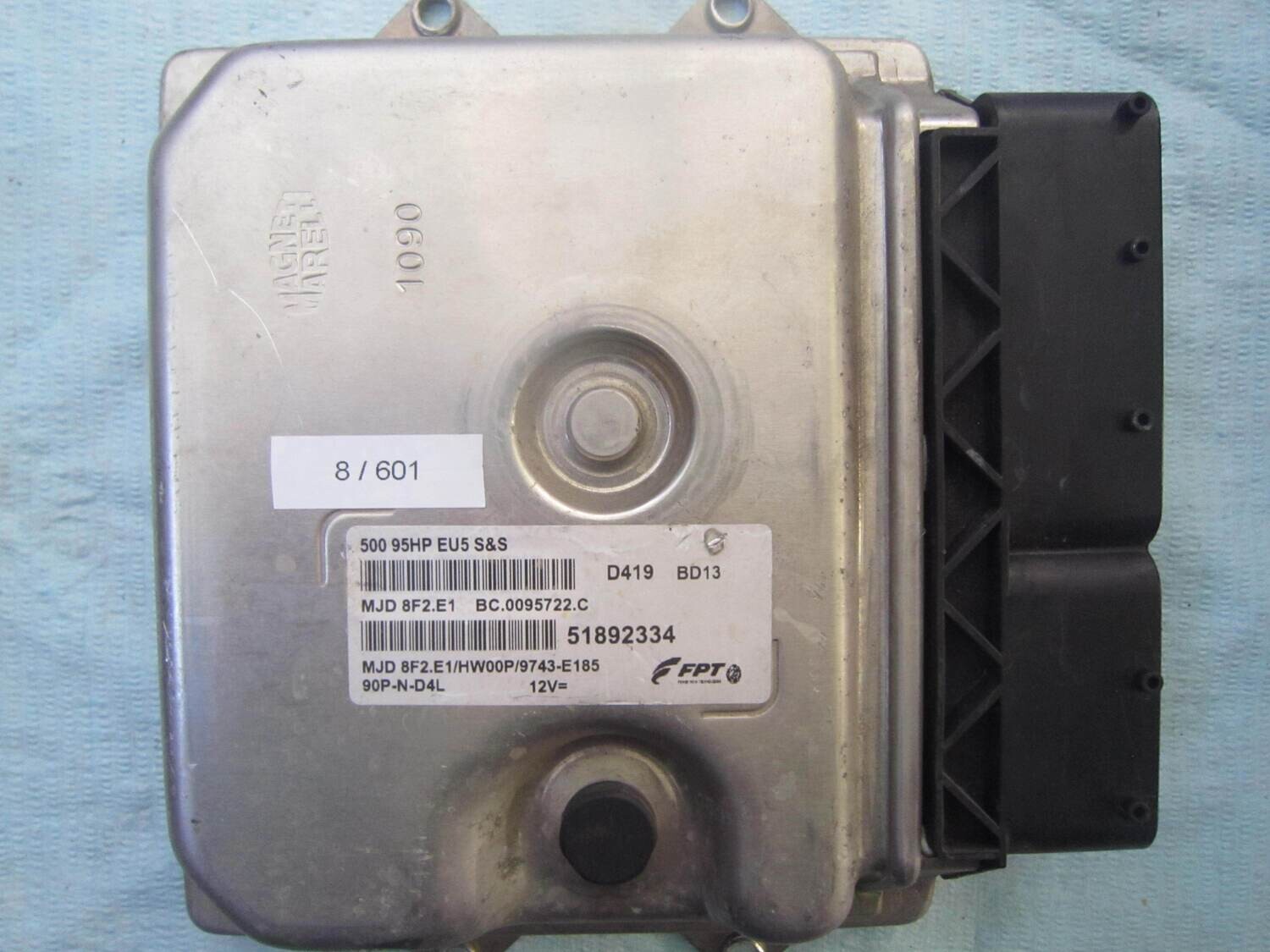 8-601 Centralina Motore Magneti Marelli 51892334 MJD 8F2.E1 MJD8F2E1 BC.0095522.C 500 95HP EU5 HW00P/9743-E185 ALFA ROMEO / FIAT / LANCIA Diesel 500 1.3