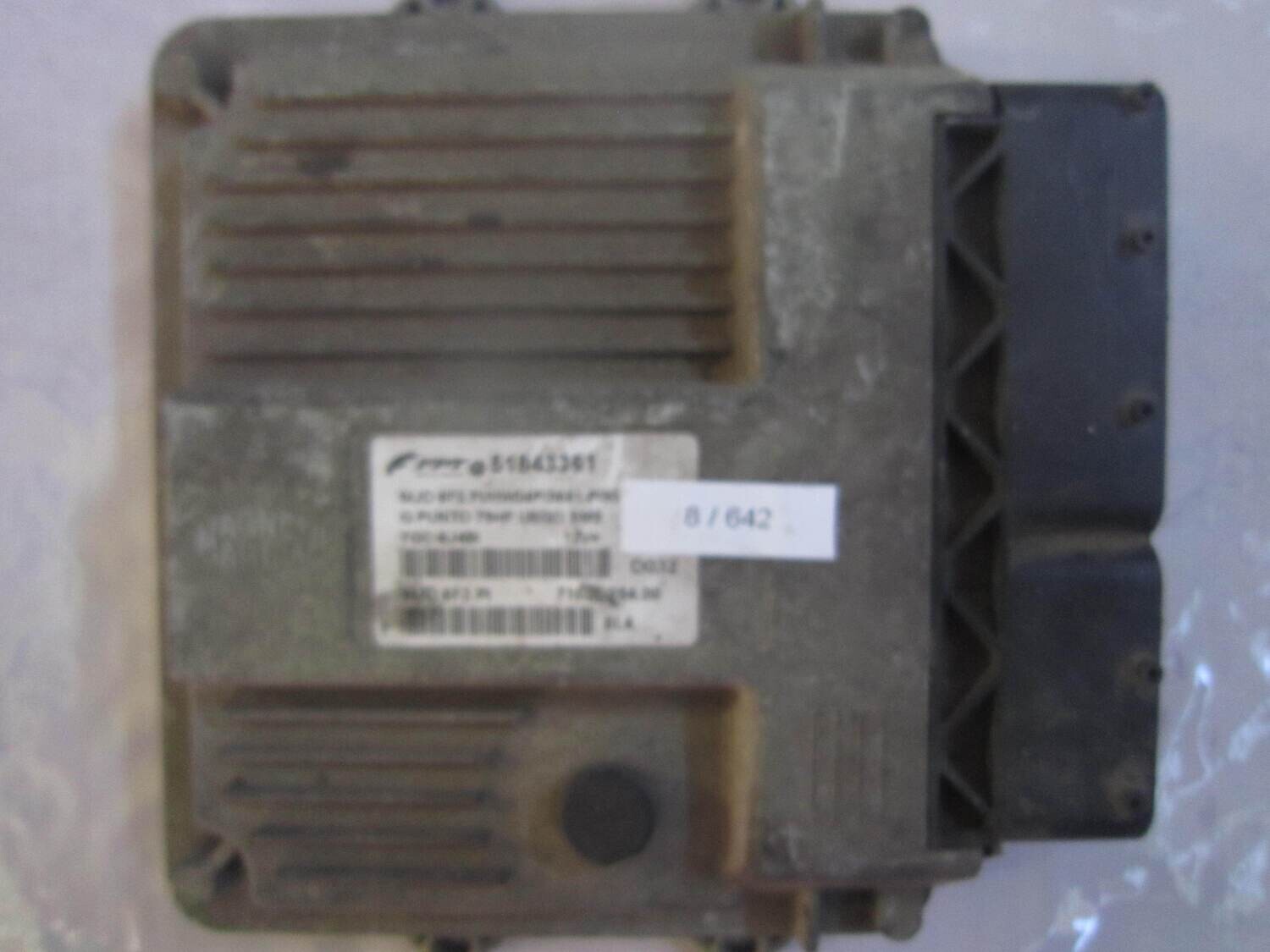 8-642 Centralina Motore Magneti Marelli 51843361 MJD 6F3.PI MJD6F3PI 71600.254.00 HW04P/3641-PI90 ALFA ROMEO / FIAT / LANCIA Diesel PUNTO