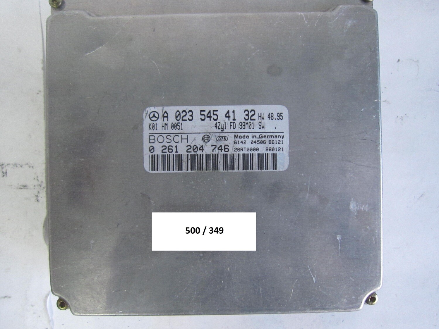 500-349 Centralina Motore Bosch 0 261 204 746 0261204746 A 023 545 41 32 A0235454132 26RT0000 HW 48.95 98M01 Mercedes Benzina CLK SLK