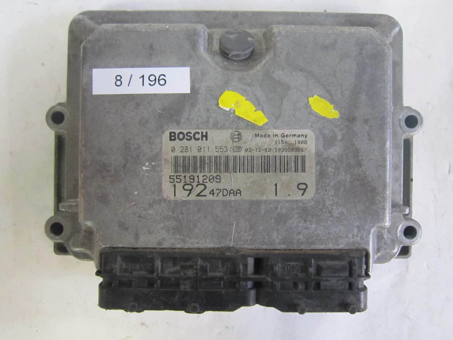 8-196 Centralina Motore Bosch 0281011553 0 281 011 553 55191209  1039S03867  192 47DAA 19247DAA   ALFA ROMEO / FIAT / LANCIA  STILO 1.9 JTD