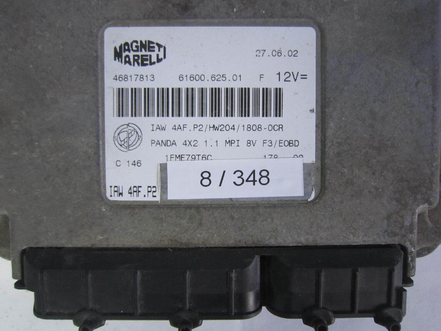 8-348 centralina motore magneti marelli 46817813 61600.625.01  iaw 4af.p2 hw204/1808-ocr alfa romeo / fiat / lancia panda