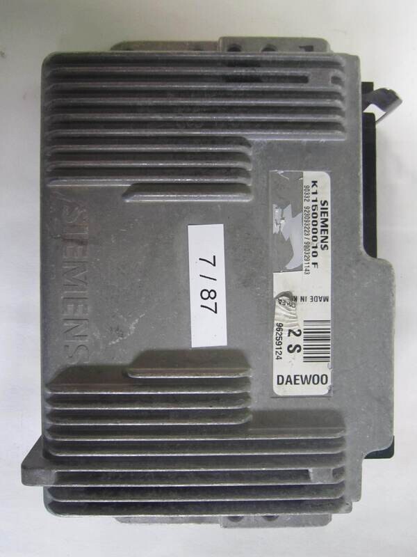 7-87 Centralina Motore Siemens K115000010F K115000010 F 96259124  2S      CHEVROLET  MATIZ 0.8