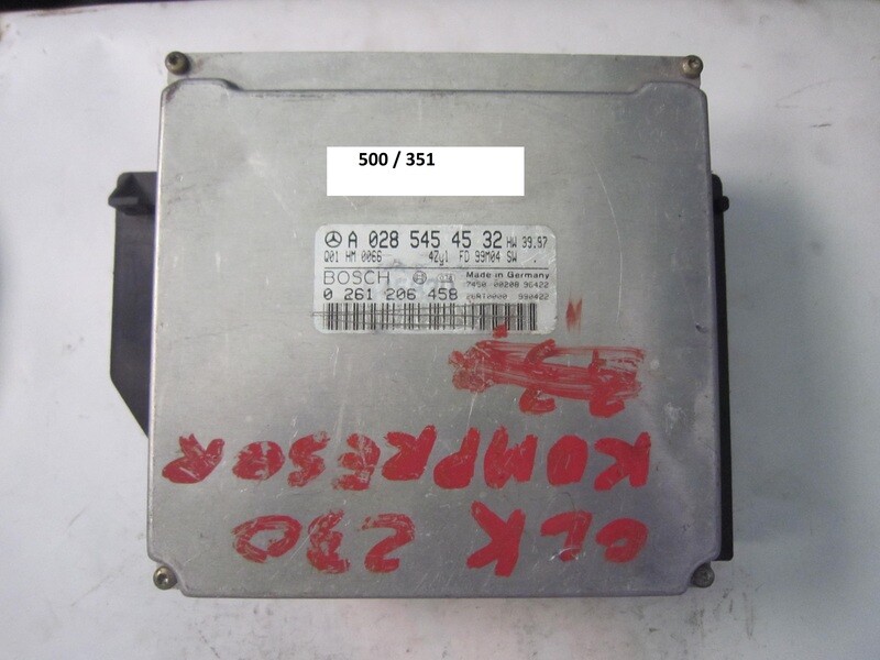 500-351 Centralina Motore Bosch 0 261 206 458 0261206458 A 028 545 45 32 A0285454532 26RT0000 Q01 FD 99M04 Mercedes Benzina CLK 2.3