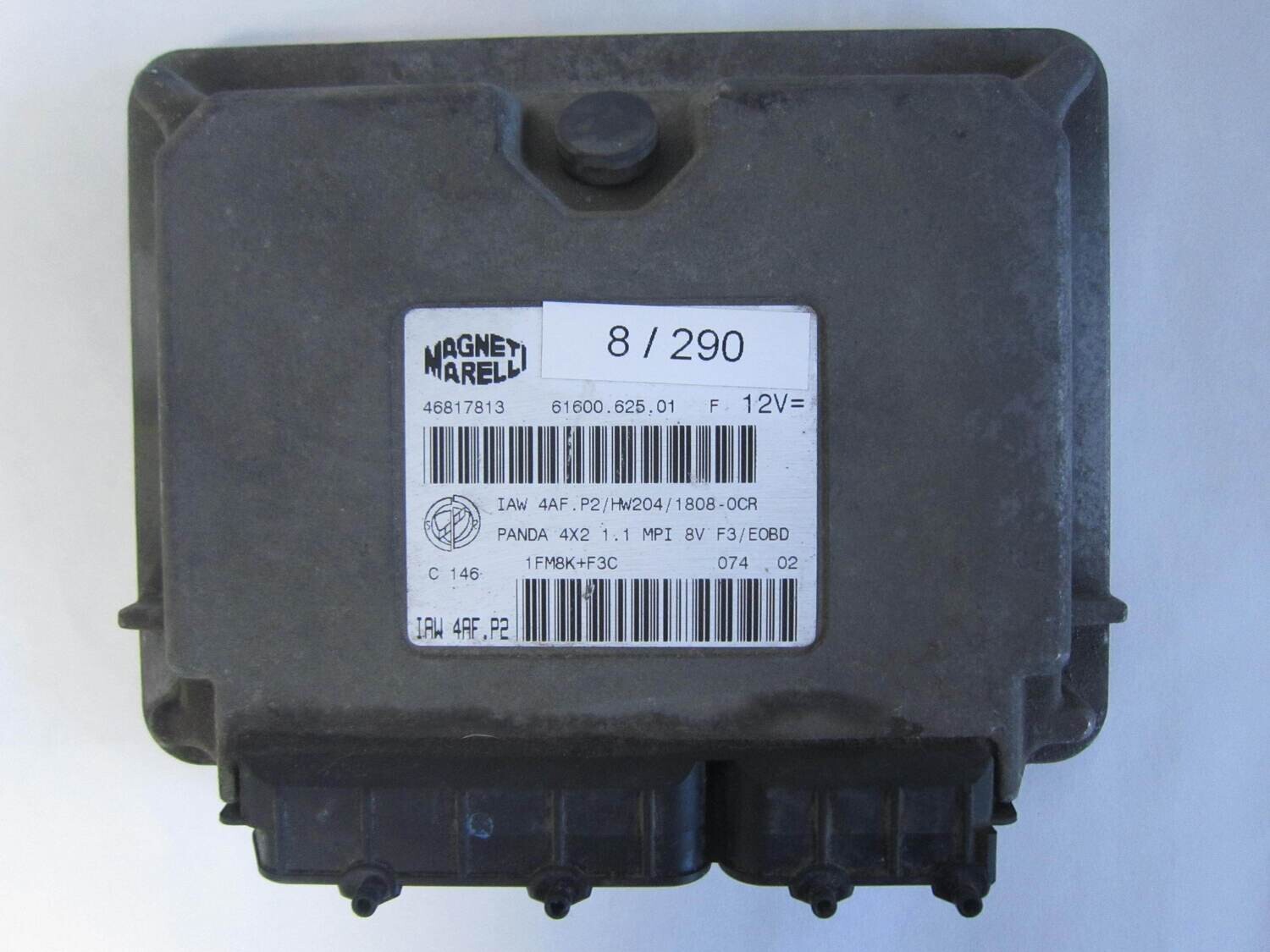 8-290 Centralina Motore Magneti Marelli  46817813 61600.625.01 6160062501   IAW 4AF.P2 IAW4AFP2 HW204/1808-OCR HW2041808OCR ALFA ROMEO / FIAT / LANCIA  PANDA 1.1 MPI