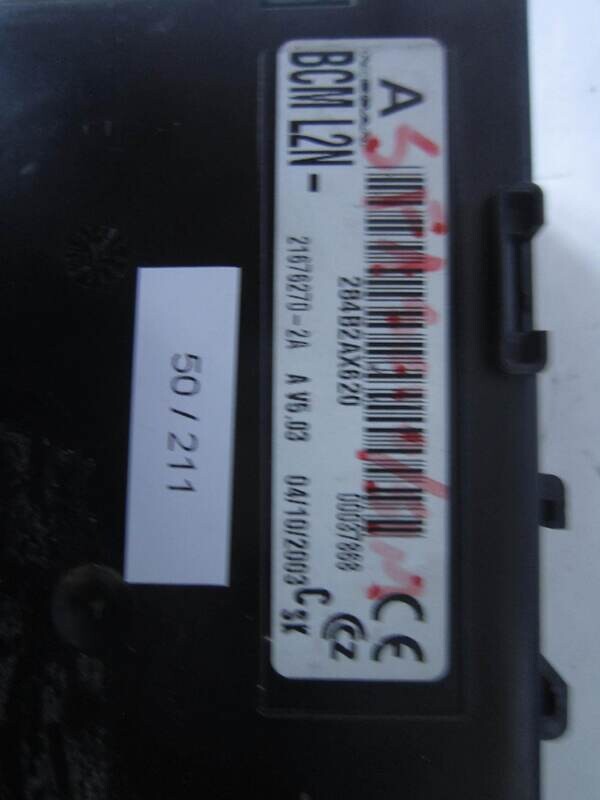 50-211 Body Computer Johnson Controls 284B2AX620 BCM L2N BCML2N 21676270-2A A V5.03 NISSAN Diesel MICRA 1.5