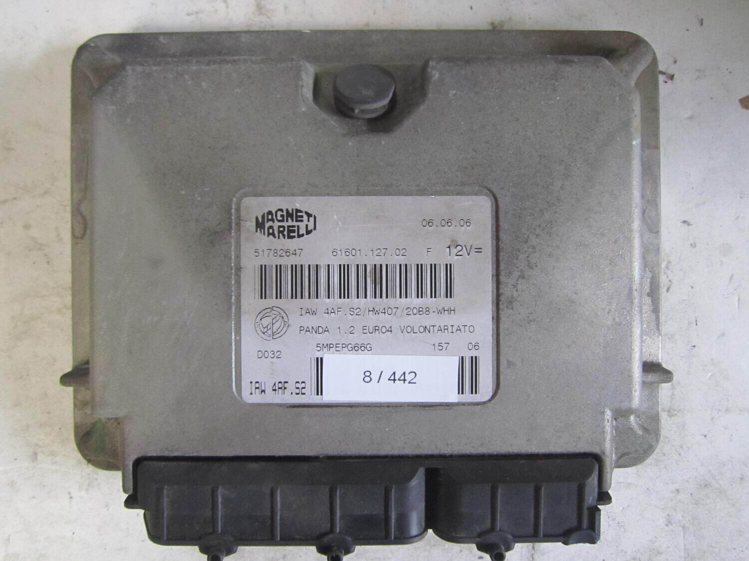 8-442 Centralina Motore Magneti Marelli 51782647 61601.127.02 6160112702 IAW 4AF.S2 ALFA ROMEO / FIAT / LANCIA Benzina PANDA 1.1