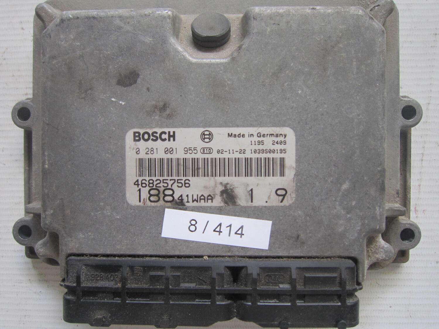 8-414 Centralina Motore Bosch 0 281 001 955 0281001955 46825756 1039s00195 18841waa ALFA ROMEO / FIAT / LANCIA Diesel PUNTO 1.9