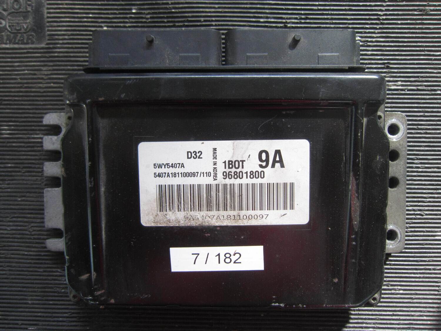 7-182 Centralina Motore Chevrolet 5WY5407A 96801800 1BOT 9A D32 1BOT 9A Benzina MATIX 0.8