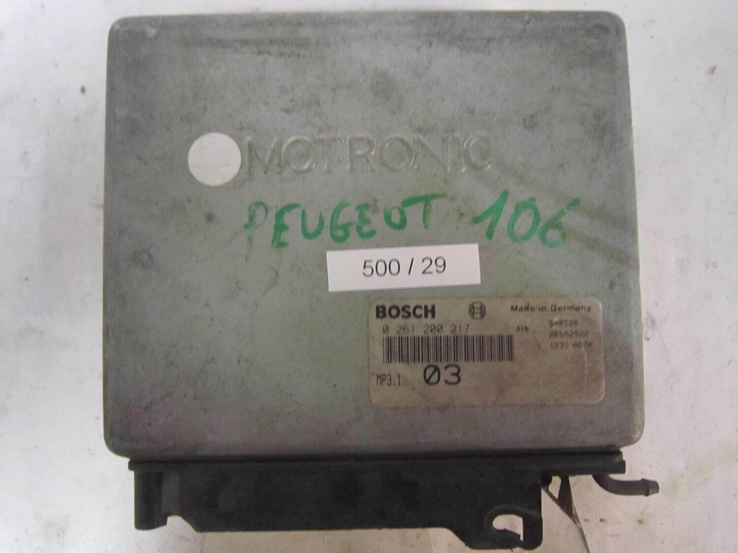 500-29 Centralina Motore Bosch 0261200217 0 261 200 217 MP3.1 MP31 26SA2922      CITROEN / PEUGEOT  AX