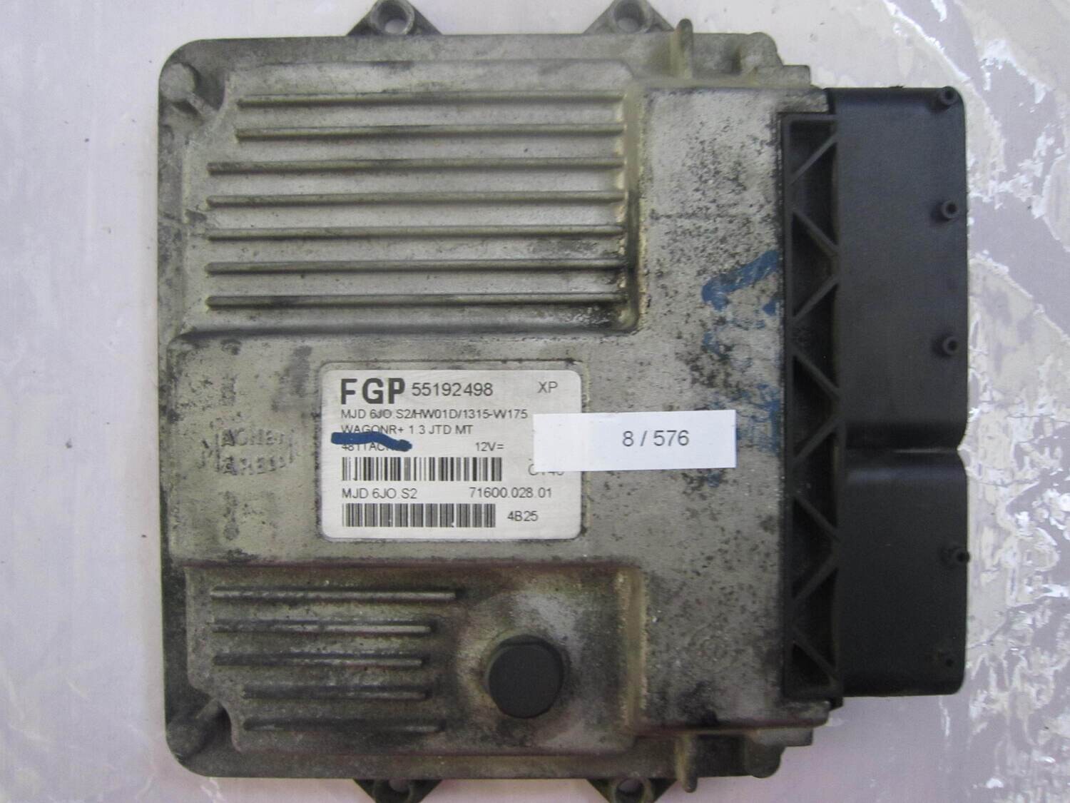 8-576 Centralina Motore Magneti Marelli 55196608 MJD 6JO.S2 MJD6JOS2 71600.028.01 HW01D/1315-W175 ALFA ROMEO / FIAT / LANCIA Diesel PUNTO 1.3