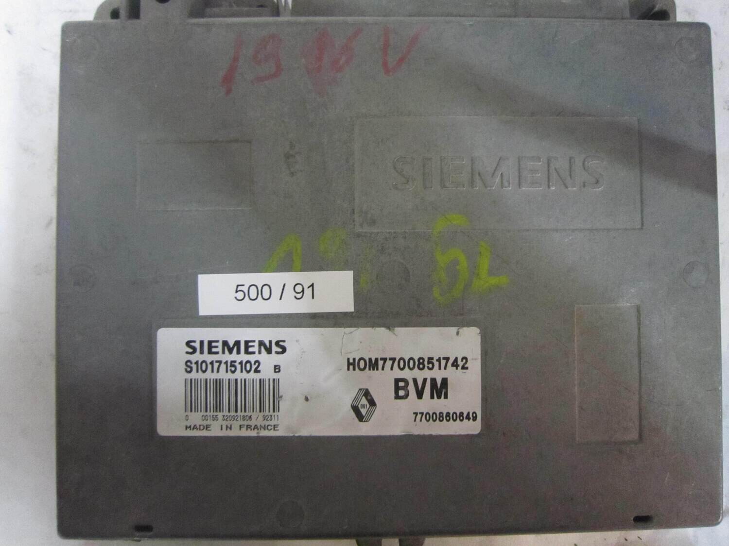 500-91 Centralina Motore Siemens S101715102B S101715102 B HOM7700851742  7700860649      RENAULT  VARIE