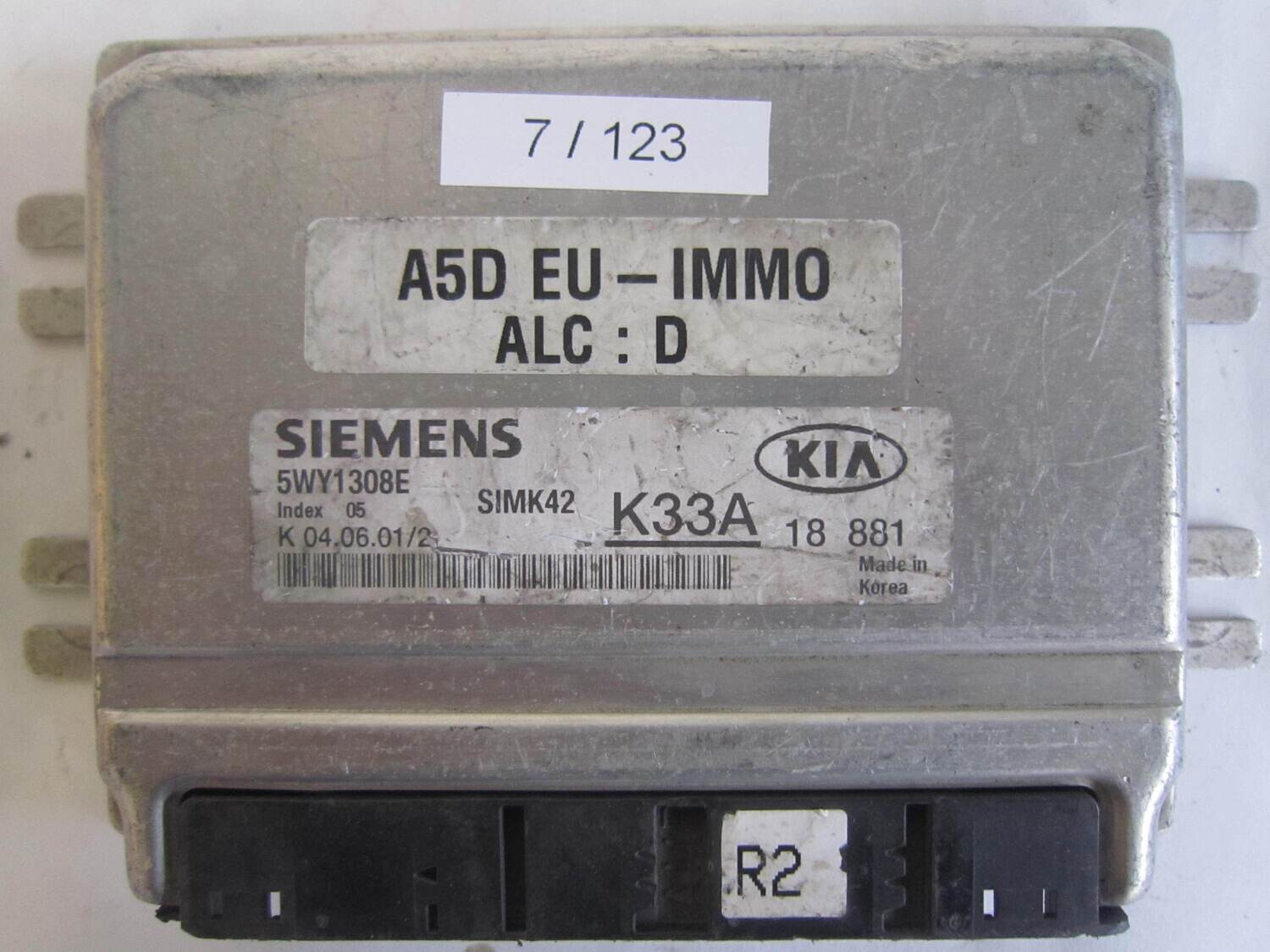 7-123 Centralina Motore Siemens 5WY1308E SIMK42 K33A KIA RIO