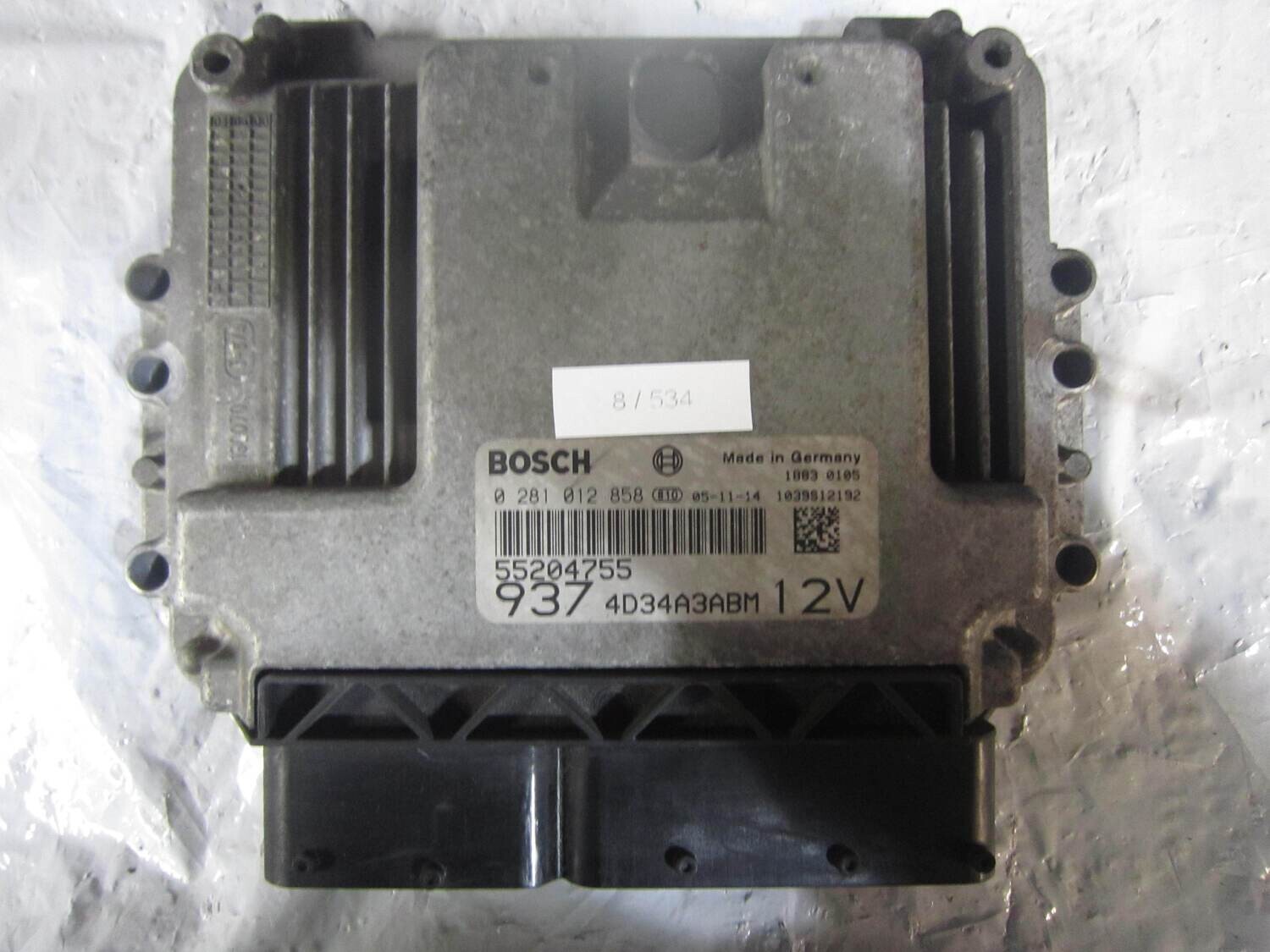 8-534 Centralina Motore Bosch 0 281 012 858 0281012858 55204755 1039S12192 937 4D34A34BM ALFA ROMEO / FIAT / LANCIA Diesel 147