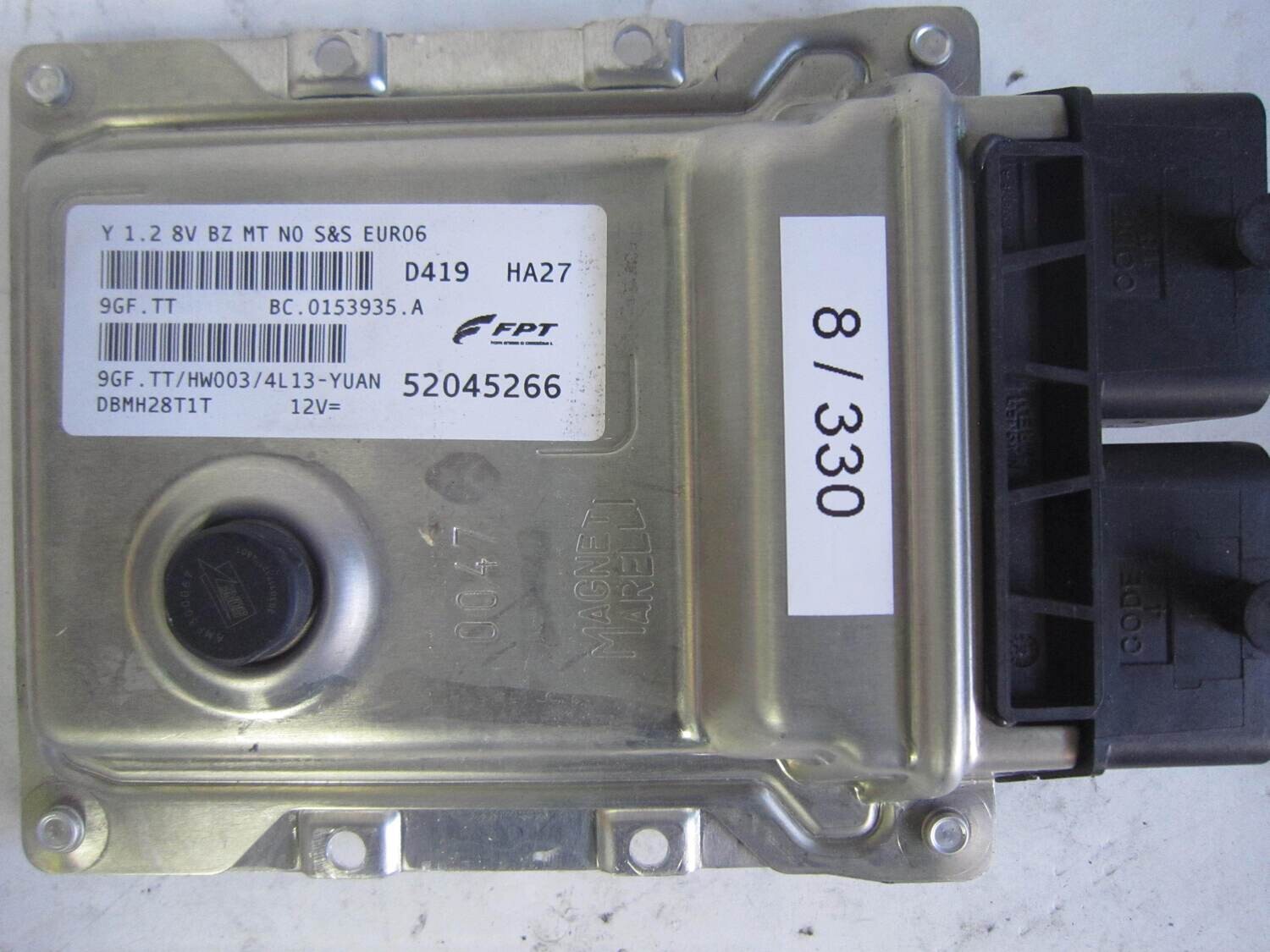 8-330 centralina motore magneti marelli 52045266 bc.0153935.a d419 9gf.tt hw003/4l13-yuan alfa romeo / fiat / lancia ypsilon