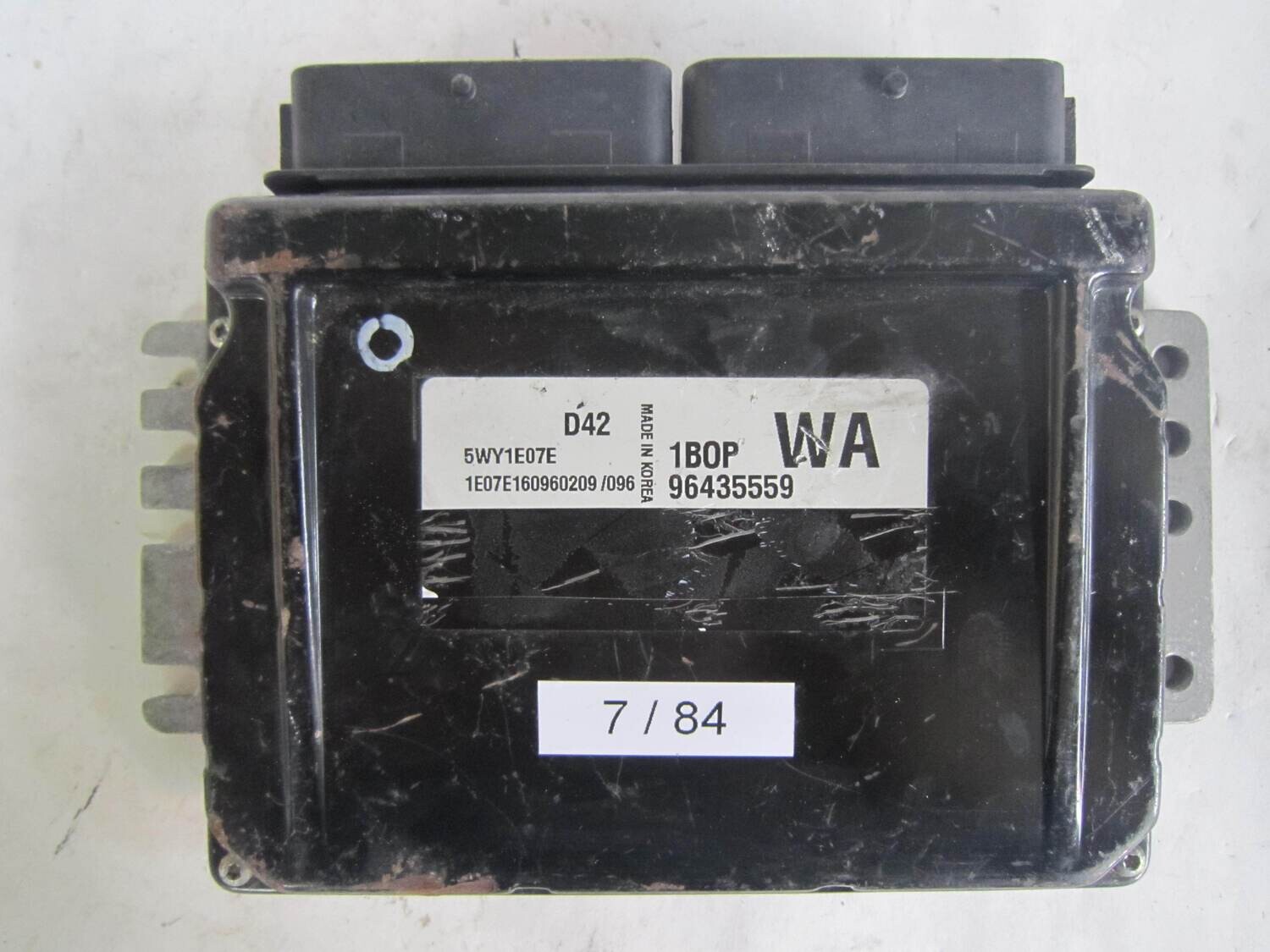 7-84 Centralina Motore Chevrolet  5WY1E07E 96435559  1BOP WA 1BOPWA     CHEVROLET  Aveo KALOS 1.2